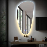 LED Spiegel Asymmetrisch Vertikal | Touch-Schalter | Anti-Beschlag-Funktion | Einstellbare Farbtemperatur - Reyze Seria Ambient Model 1